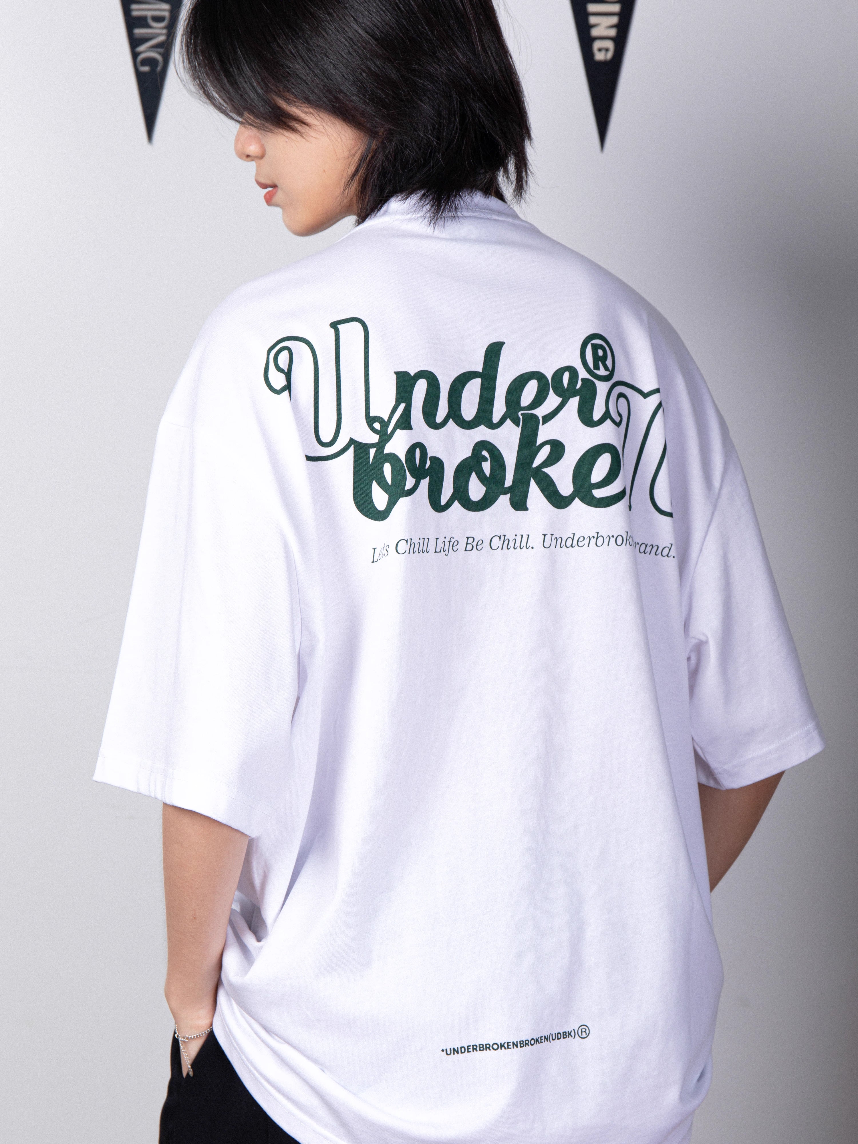 UDBK Vintage Logo Print Cotton Short Sleeve Loose T-Shirt