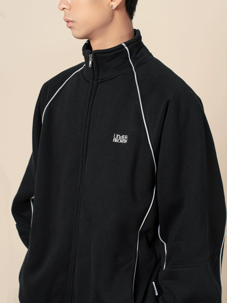 UDBK reverse logo zip fleece hoodie sweatshirt